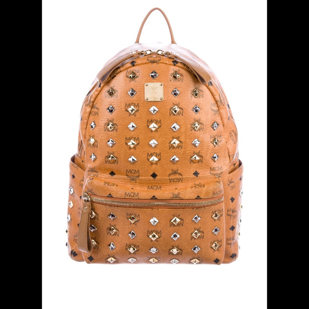 MCM Large Visetos Stark studded Backpack